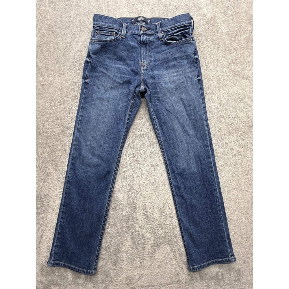 Hollister Jeans Mens Measured 30x29 Blue Classic Straight Denim Pants Casual